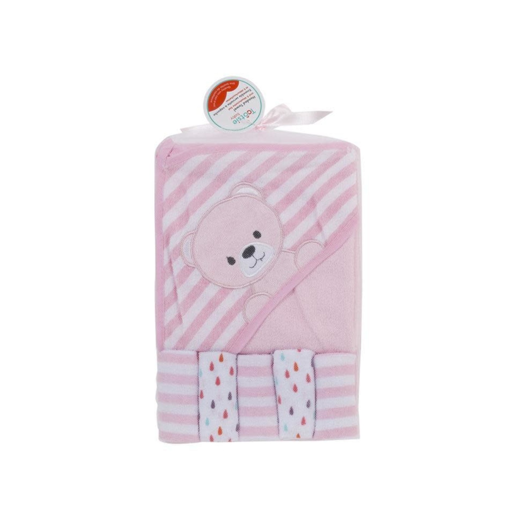 Tootsie Baby Pink Towel Washcloth Set